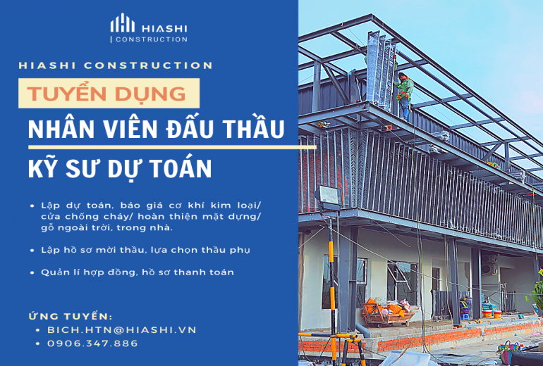 Tuyển dụng Đấu thầu Kỹ sư Dự toán