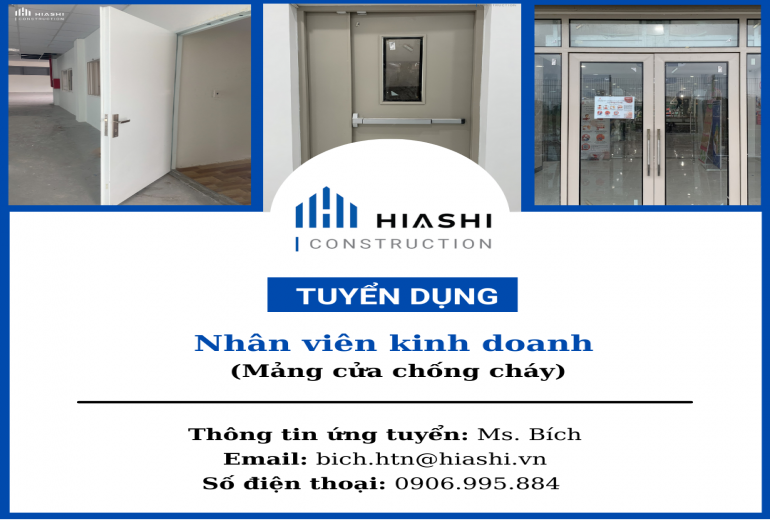 Tuyển dụng Nhân viên Kinh Doanh (Mảng cửa chống cháy)